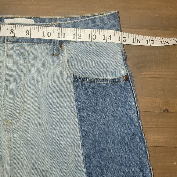 Mink Pink Denim Blue Jean Distressed Skirt S - Picture 4 of 11